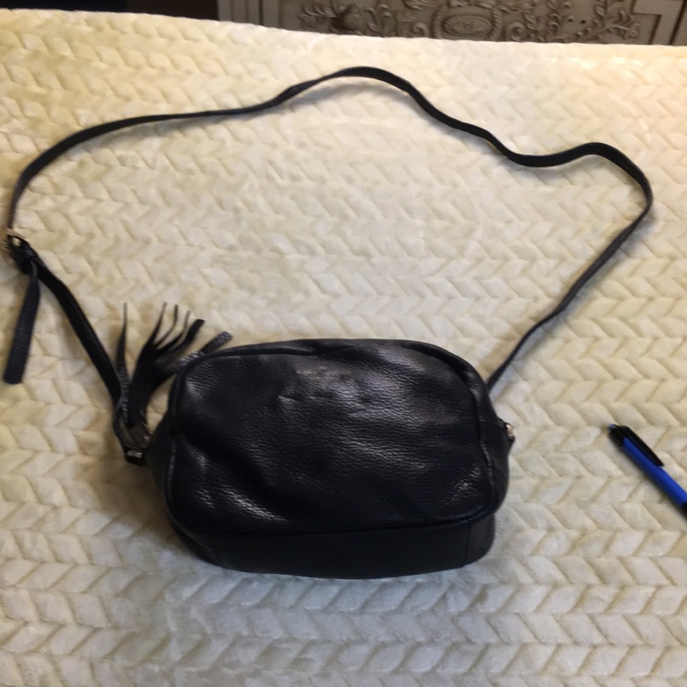 Black leather crossbody bag Kate Spade NewYork